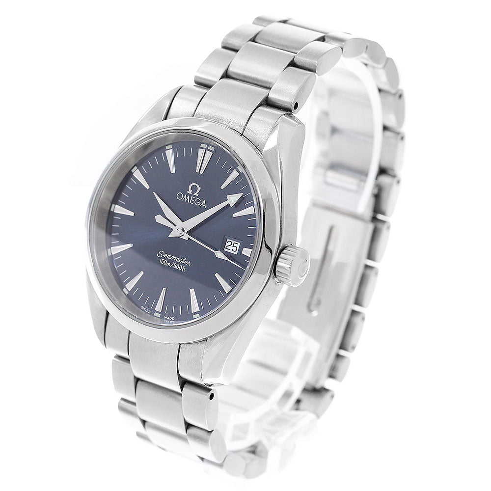 OMEGA Seamaster Aqua Terra 2518.80 Date Navy Dial Quartz Boy's Watch_948355