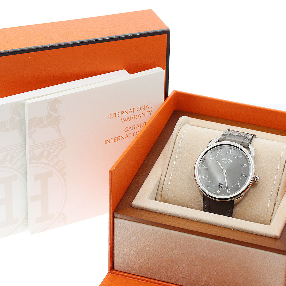 HERMES Arceau AR7.710 Date gray Dial Automatic Men's Watch_948360