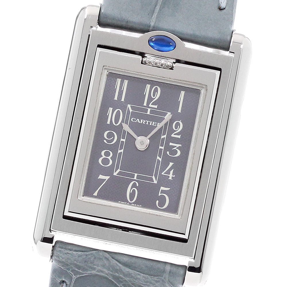 CARTIER Tank bath curant W1016830 gray Dial Quartz Ladies Watch_948363