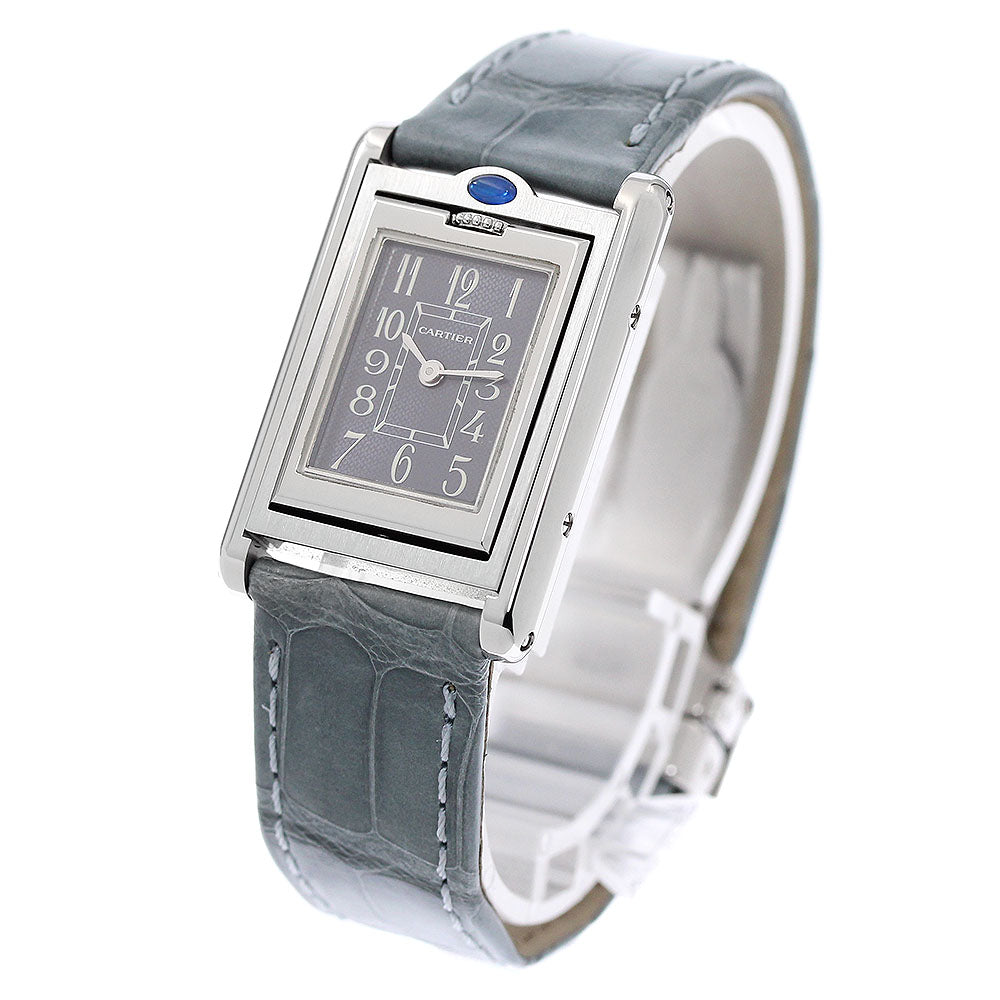 CARTIER Tank bath curant W1016830 gray Dial Quartz Ladies Watch_948363