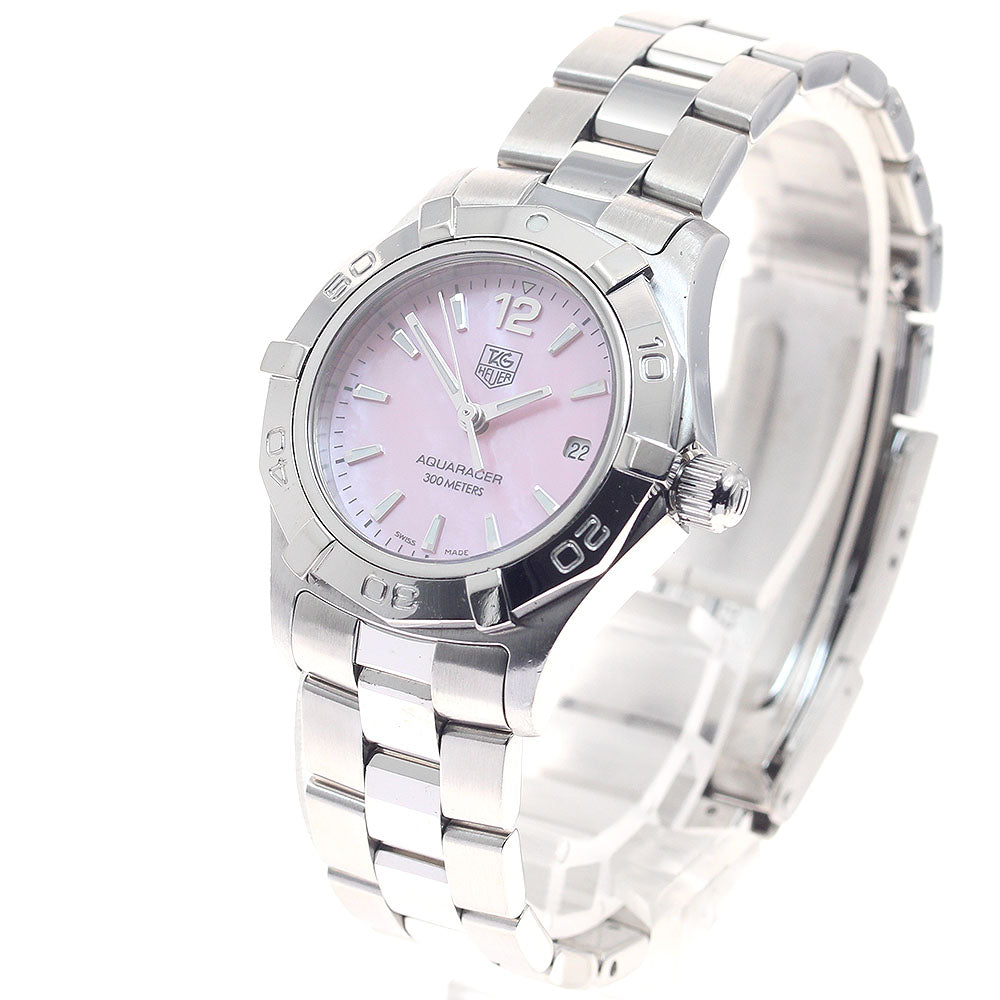 TAG HEUER Aqua racer WAF1418 Date Pink shell Dial Quartz Ladies Watch_948364