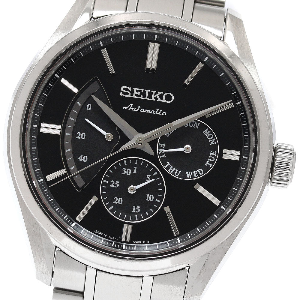 SEIKO Presage SARW023/6R21-01B0 Day date Black Dial Automatic Men's Watch_948371