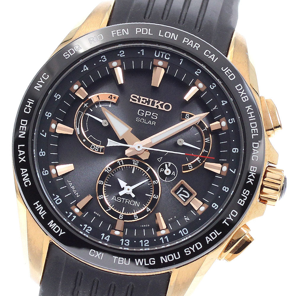 SEIKO Astron SBXB055/8X53-0AC0-2 GPS Black Dial Solar Powered Radio Men's_948372