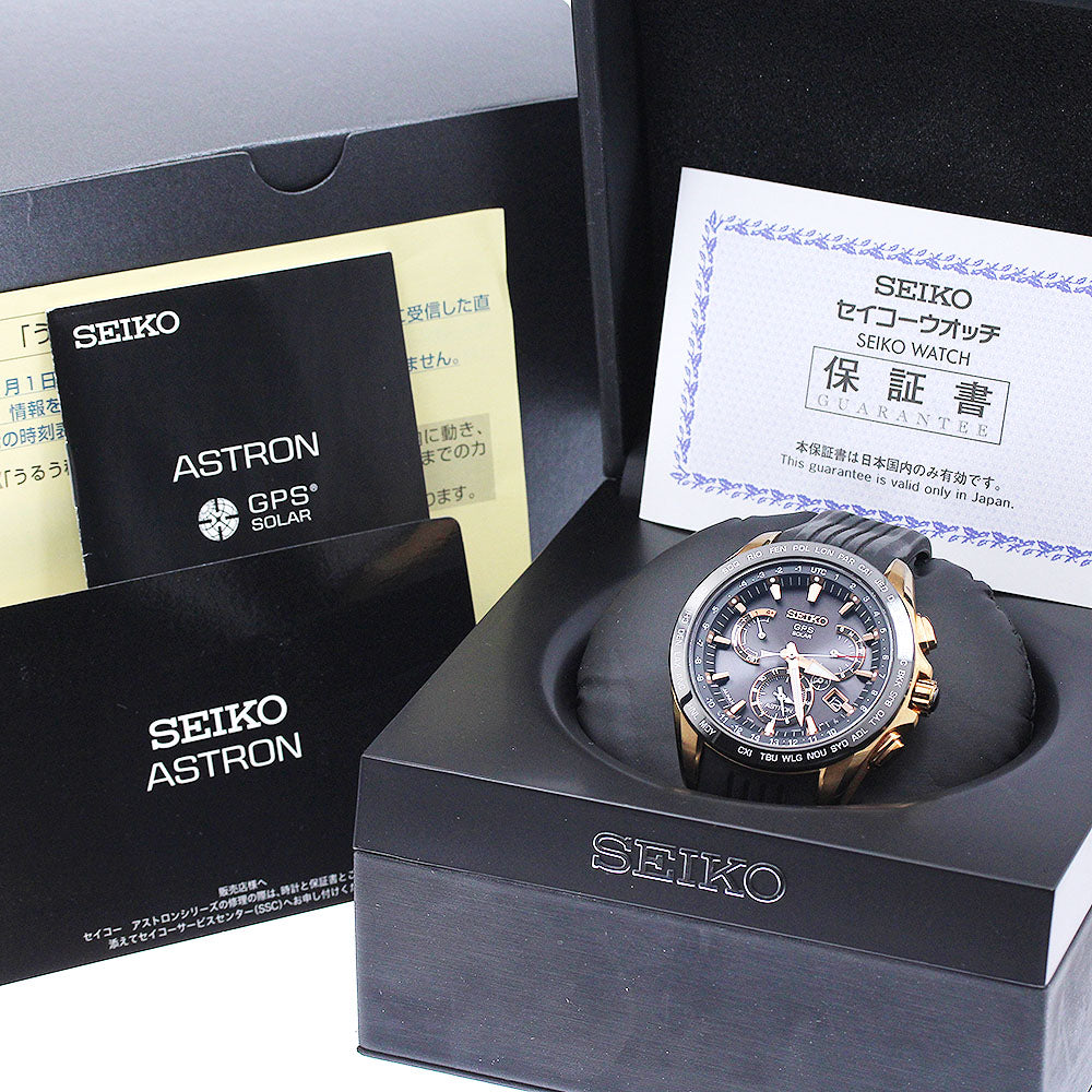 SEIKO Astron SBXB055/8X53-0AC0-2 GPS Black Dial Solar Powered Radio Men's_948372