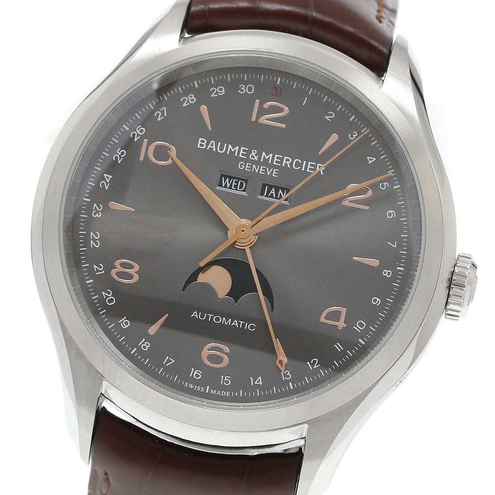 Baume & Mercier Clifton 65718 Moon phase Triple calendar gray Dial Automatic Men's Watch_948397