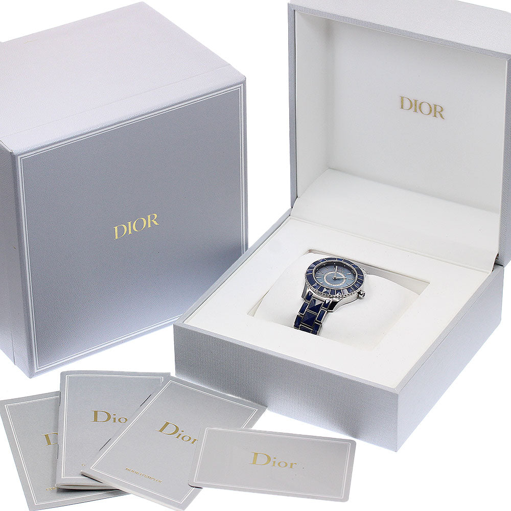 Dior crystal CD143117M001 Circle Diamond Blue shell Dial Quartz Ladies Watch_948399