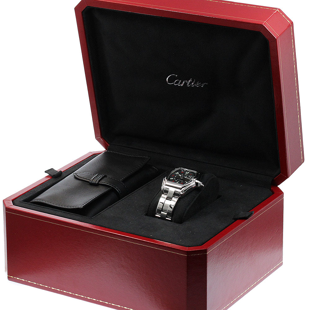 CARTIER Roadster LM W62002V3 Date Black Dial Automatic Men's Watch_948418
