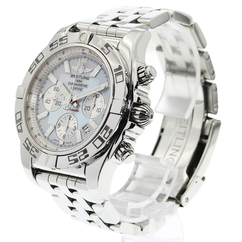 BREITLING Chronomat 44 AB0110 Chronograph with white mother-of-pearl dial White shell Dial Automatic Men's Watch_948421