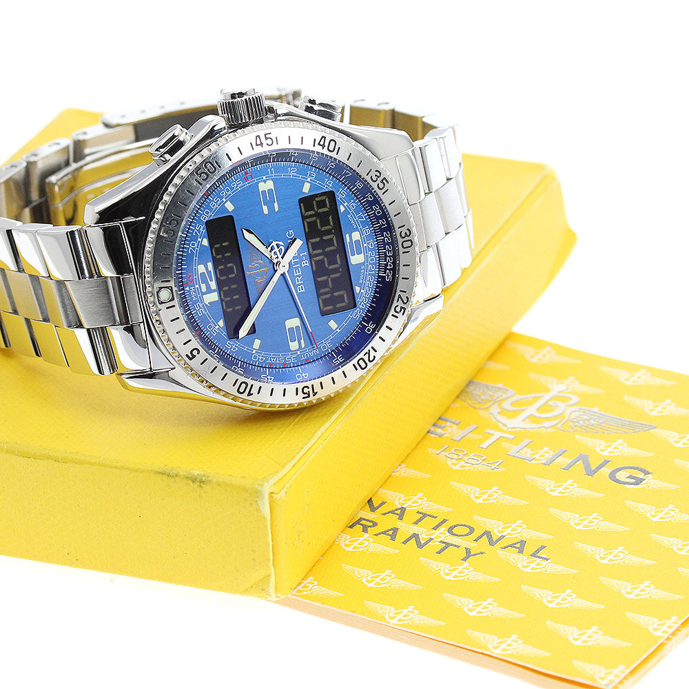 BREITLING B-1 A68362 blue Dial Quartz Men's Watch_948424