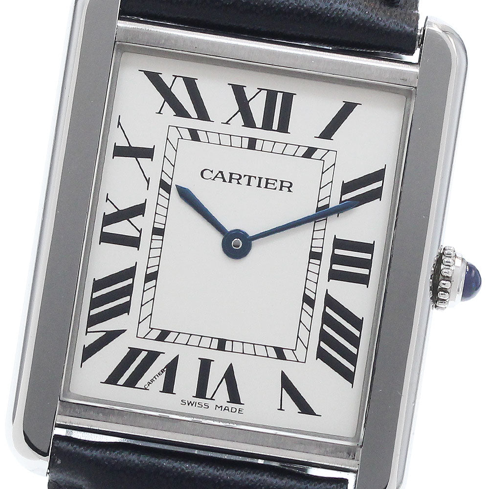 CARTIER Tank solo LM W5200010 Silver Dial Quartz Men's Watch_948425