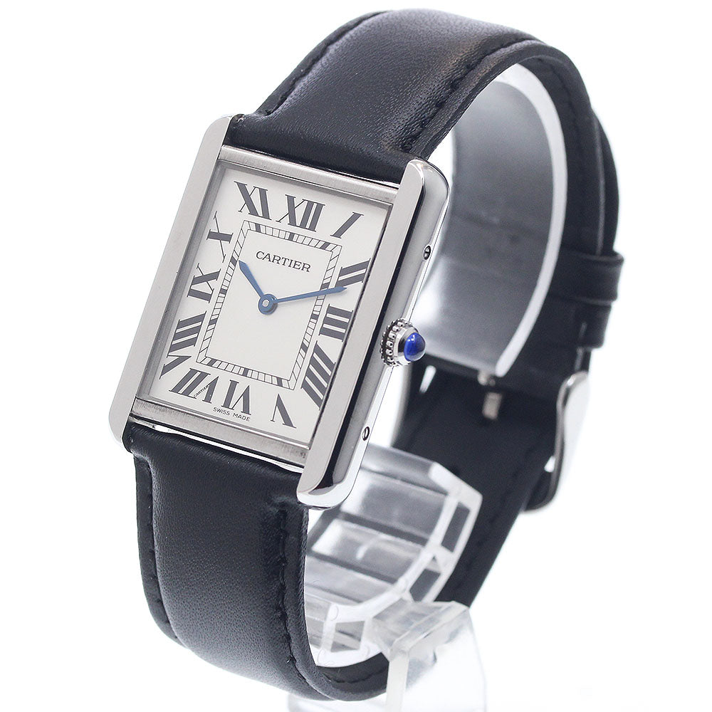 CARTIER Tank solo LM W5200010 Silver Dial Quartz Men's Watch_948425