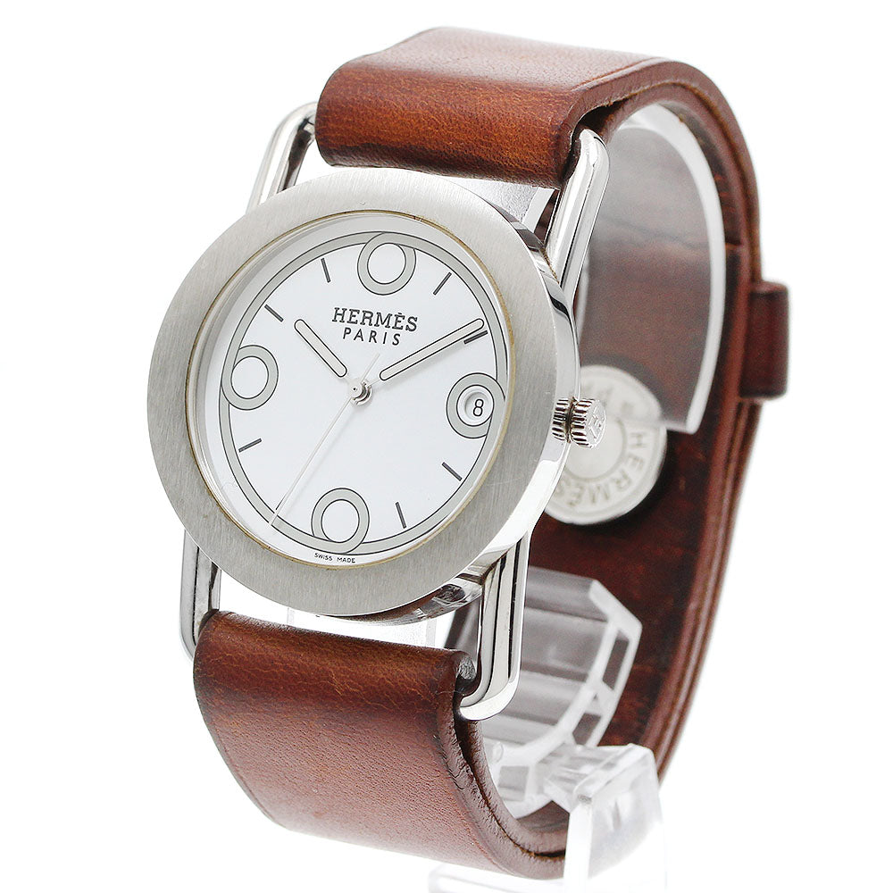 HERMES Valenia Rondo BR1.710 Date white Dial Quartz Ladies Watch_948491