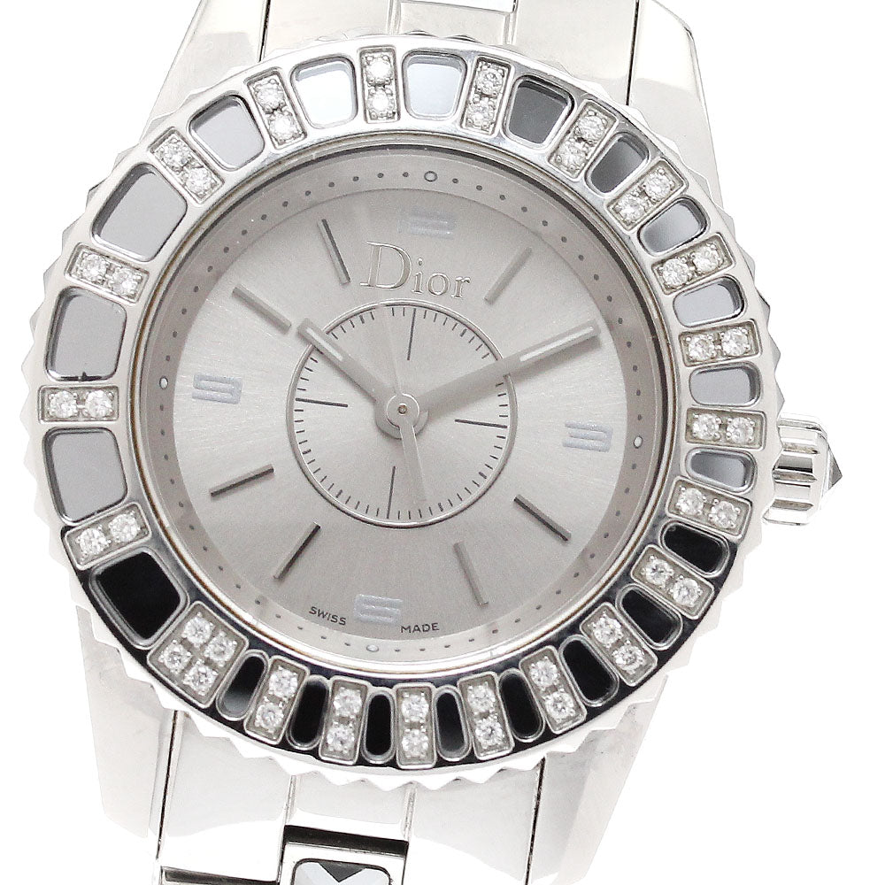 Christian Dior crystal CD112115 Diamond Bezel Quartz Ladies Watch_948530