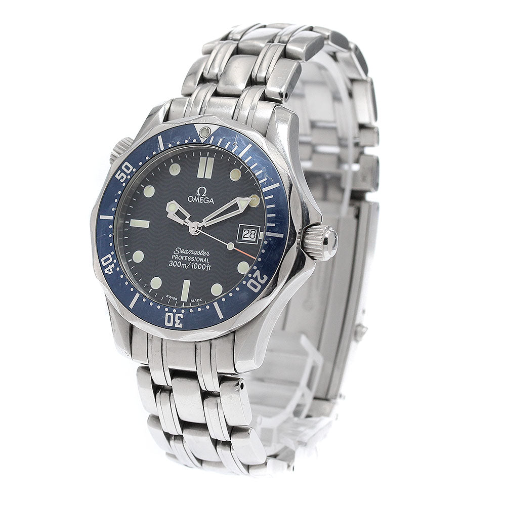 OMEGA Seamaster300 2561.80 Date Navy Dial Quartz Boy's Watch_948542