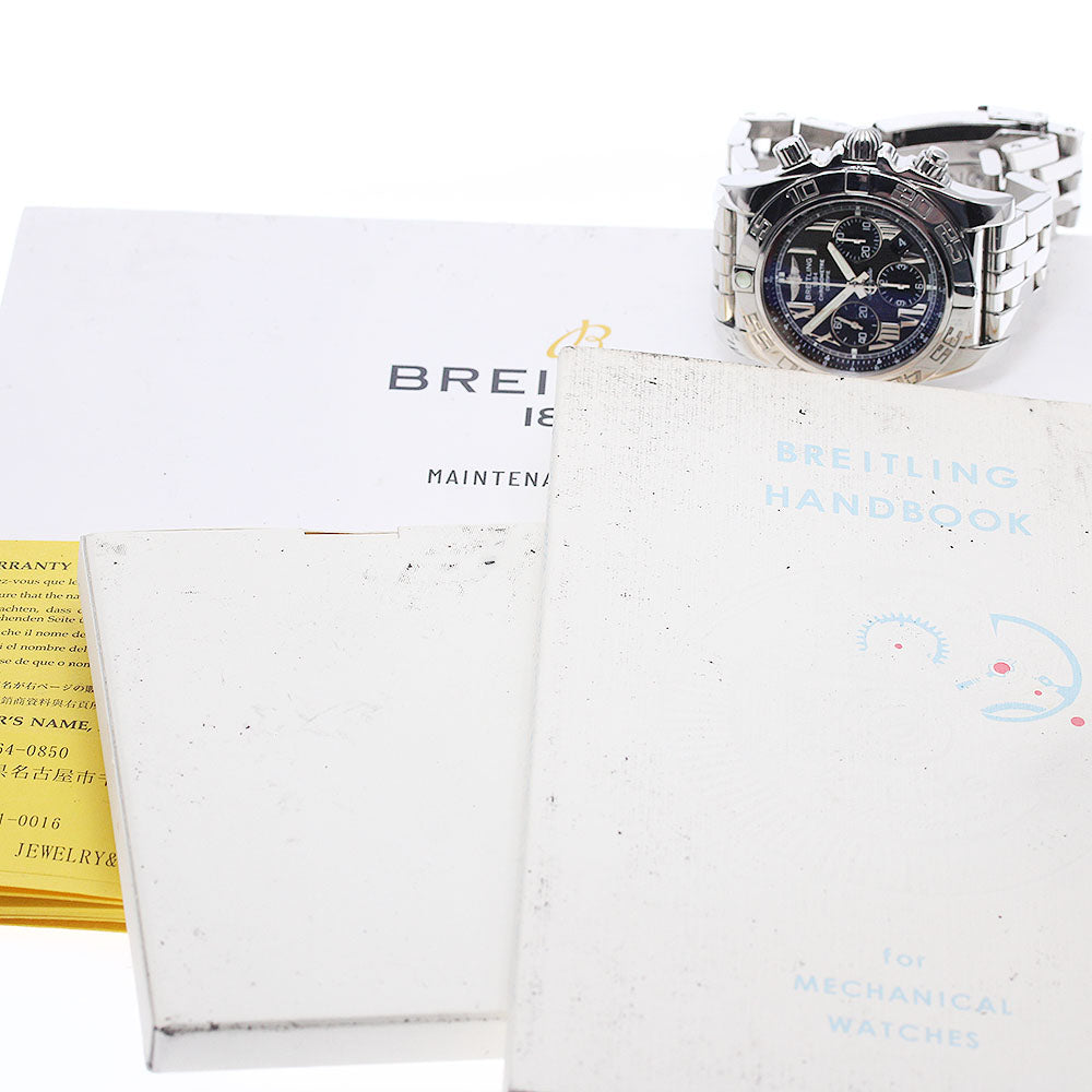 BREITLING Chronomat 44 AB0110 Chronograph black Dial Automatic Men's Watch_948543