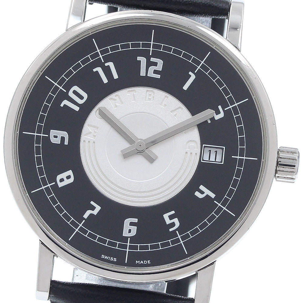 MONTBLANC Samet 7045 Date Black / Silver Dial Quartz Men's Watch_948547