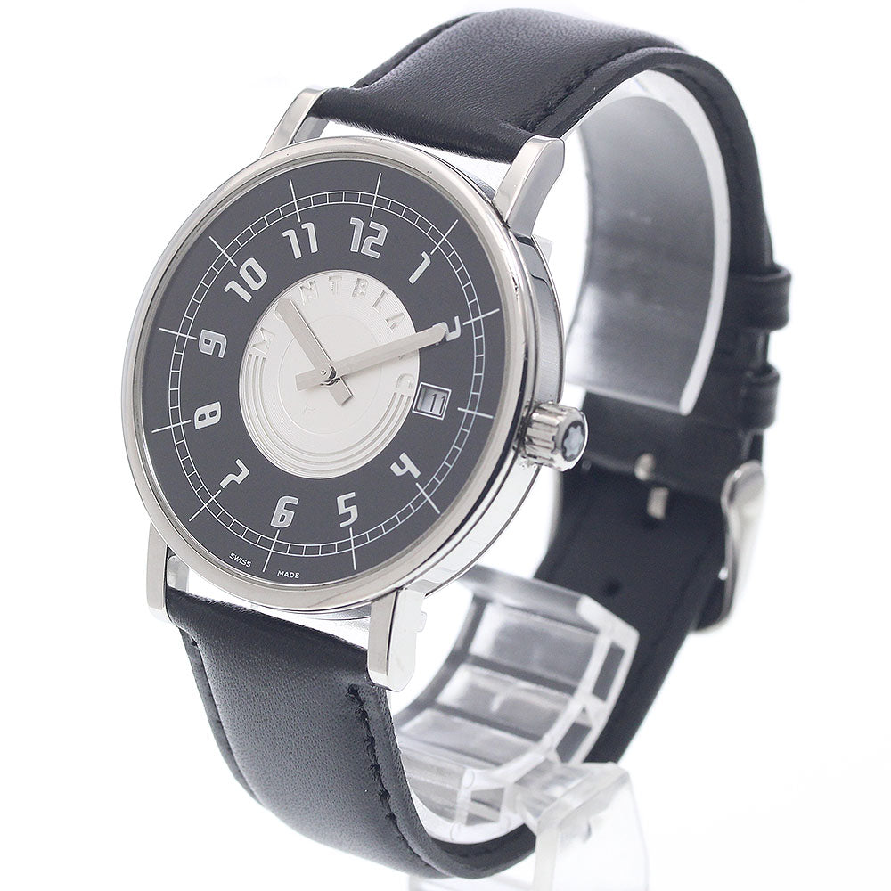 MONTBLANC Samet 7045 Date Black / Silver Dial Quartz Men's Watch_948547