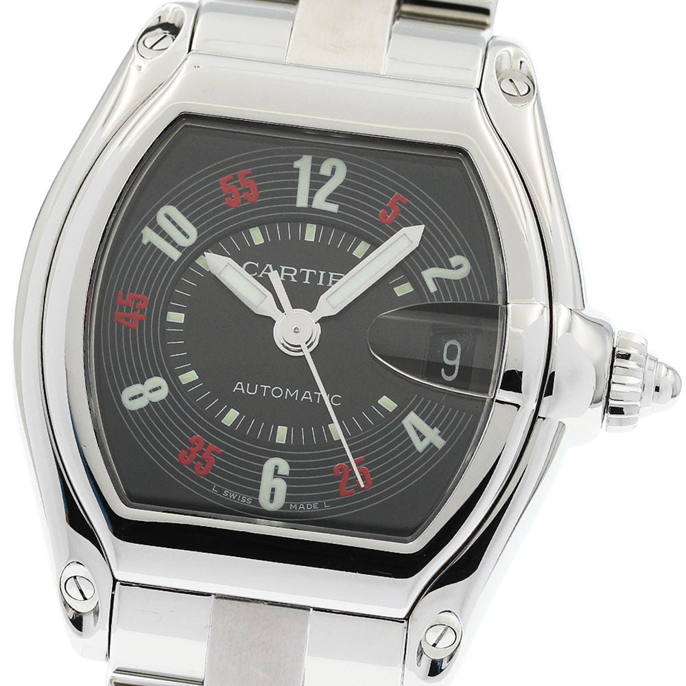 CARTIER Roadster LM W62002V3 Date Black Dial Automatic Men's Watch_948553