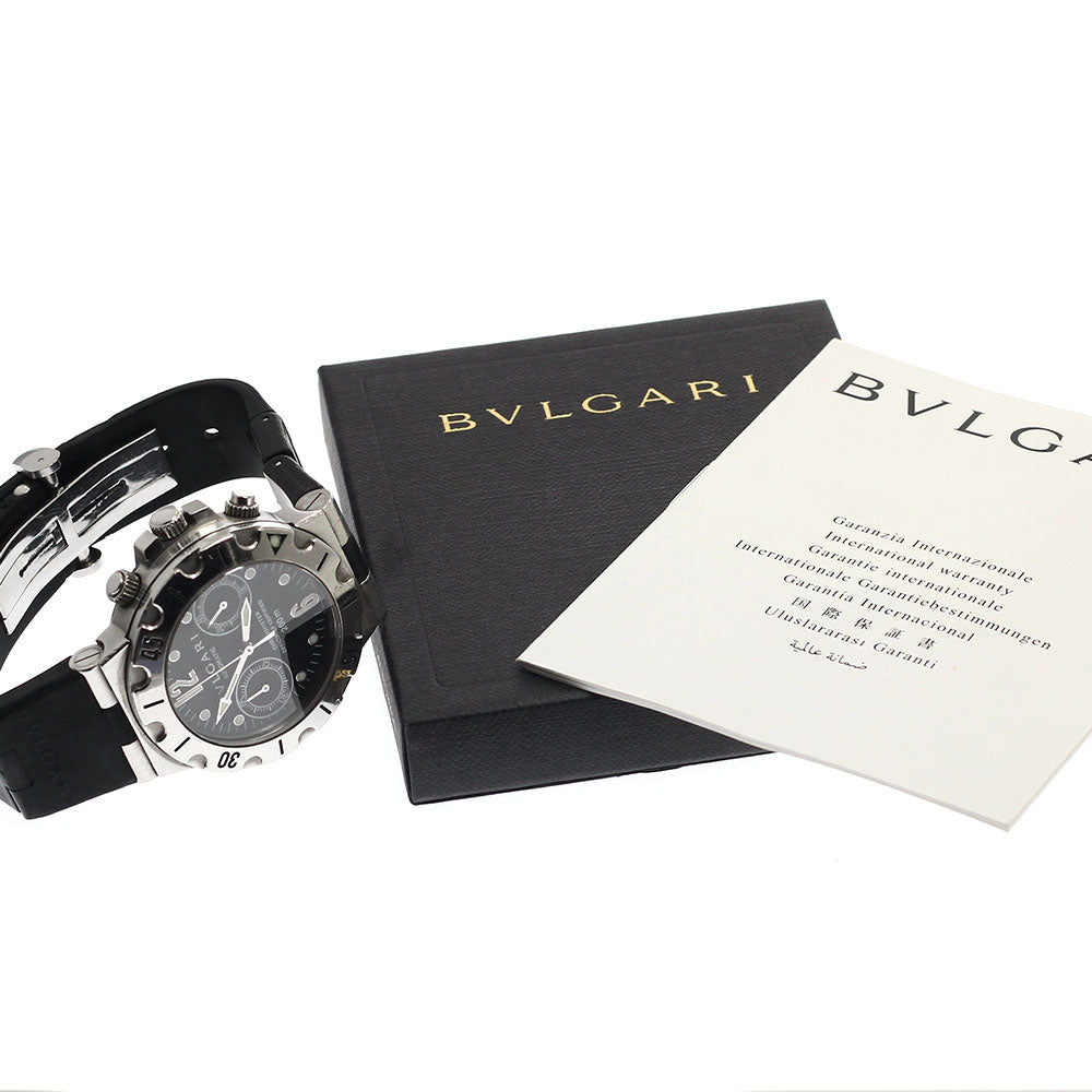 BVLGARI Diagono Scuba SCB38S Chronograph black Dial Automatic Men's Watch_948555