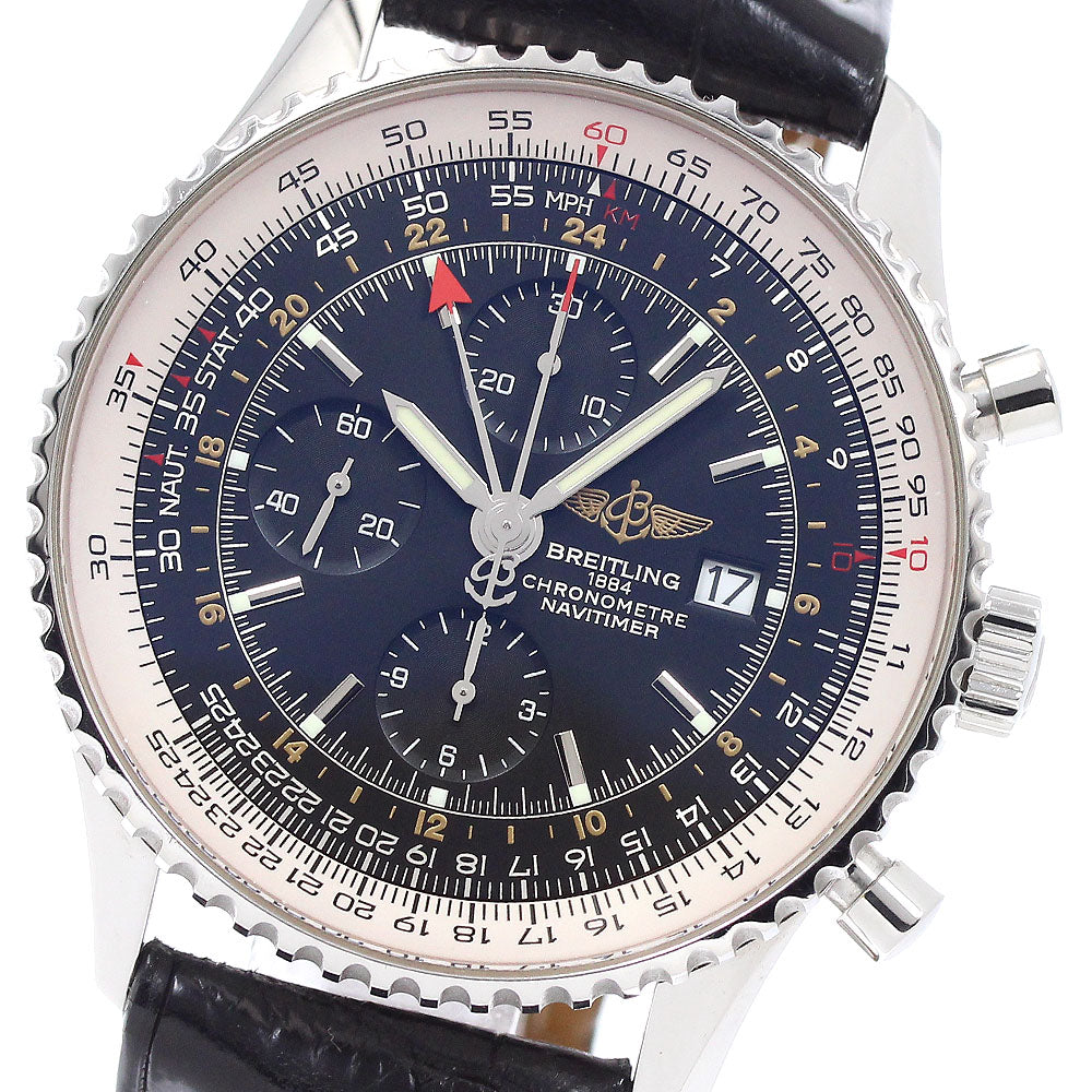 BREITLING Navitimer World A24322 Chronograph GMT black Dial Automatic Men's Watch_948557