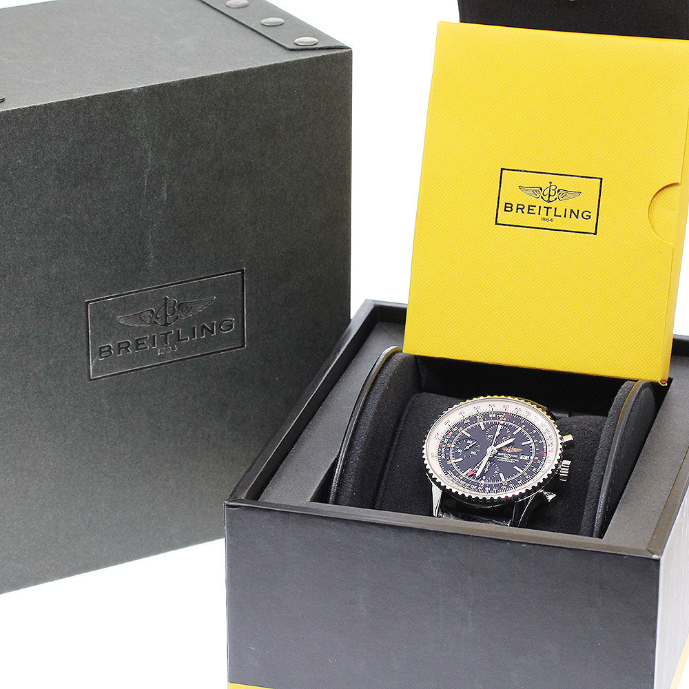 BREITLING Navitimer World A24322 Chronograph GMT black Dial Automatic Men's Watch_948557