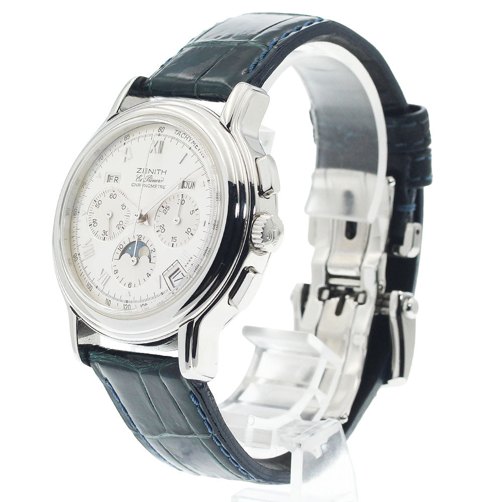 ZENITH Chronomaster 01.0240.410 Moon phase chronograph Silver Dial Automatic Men's Watch_948565