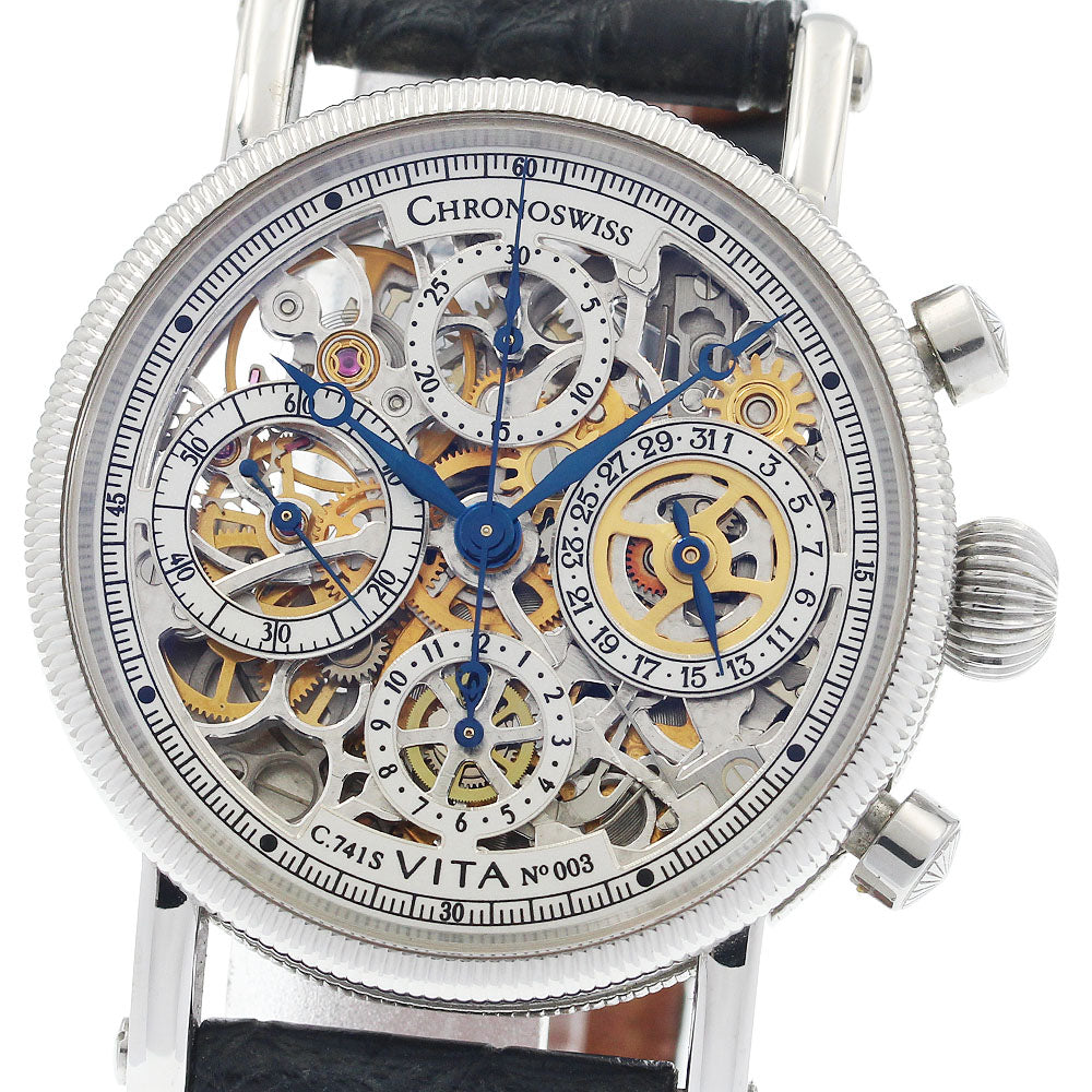 Chronoswiss Opus CH7523 Date Chronograph skeleton Dial Automatic Men's Watch_948579