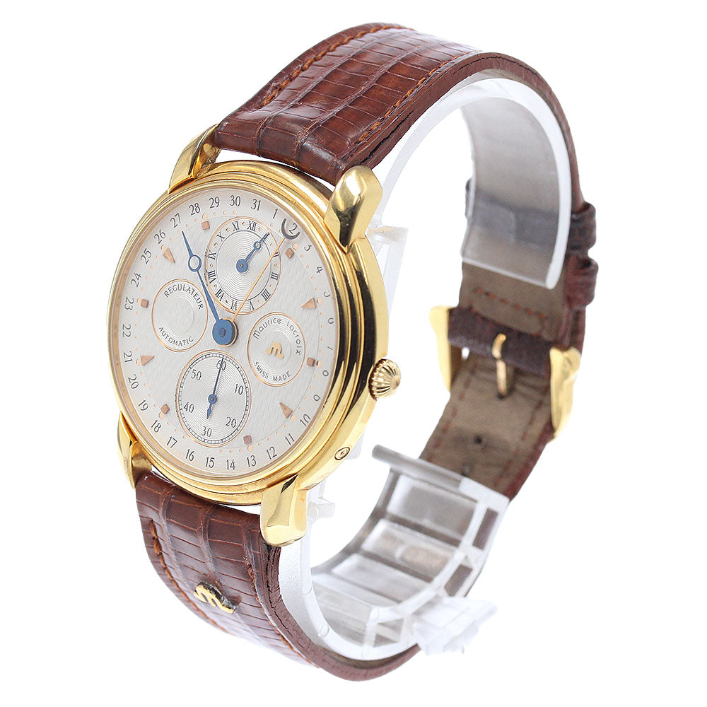 MAURICE LACROIX Regulator 19275 Pointer Date Small Second Silver Dial Automatic Men's Watch_948588