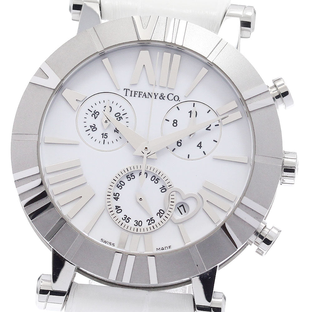 TIFFANY&Co. Atlas Z1301.32.11A20A71A Chronograph Date white Dial Quartz Ladies Watch_948602