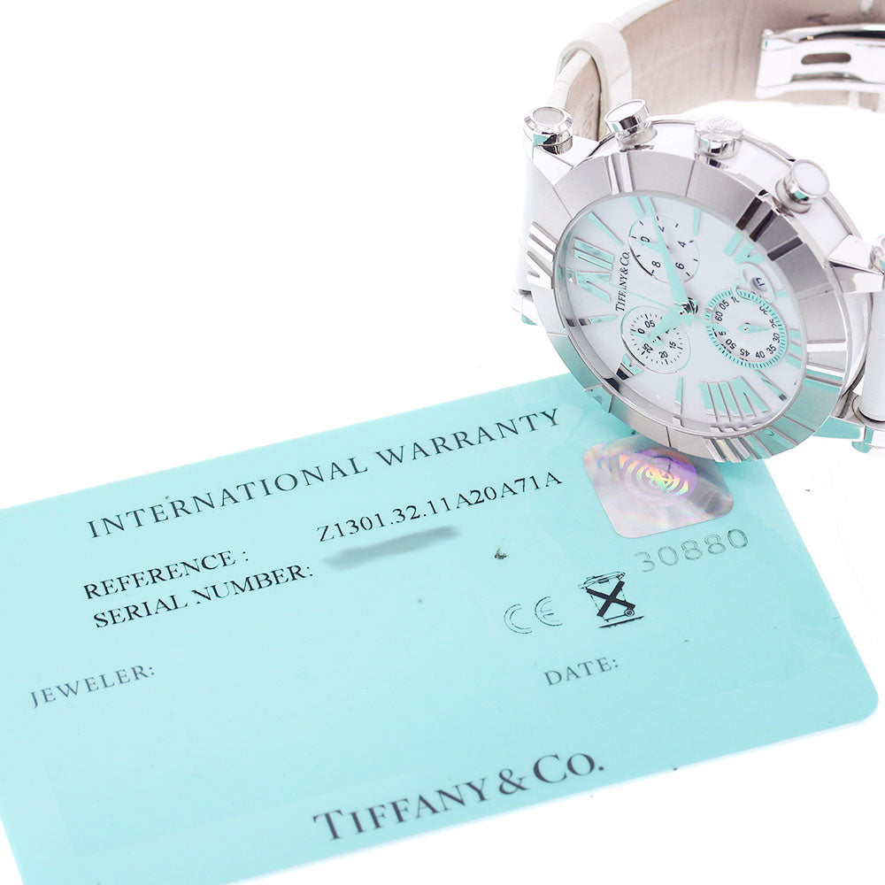 TIFFANY&Co. Atlas Z1301.32.11A20A71A Chronograph Date white Dial Quartz Ladies Watch_948602
