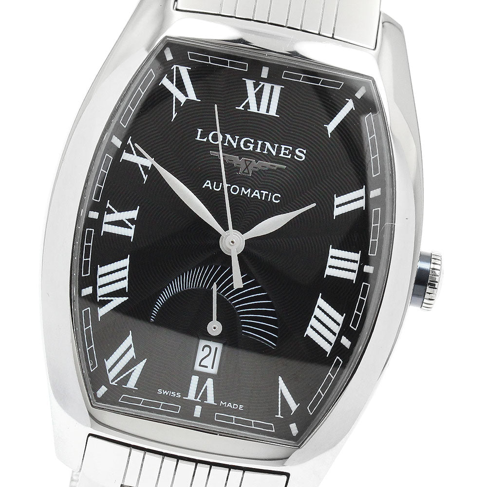 LONGINES Evidenza L2.672.4 Power reserve date Black Dial Automatic Men's_948624