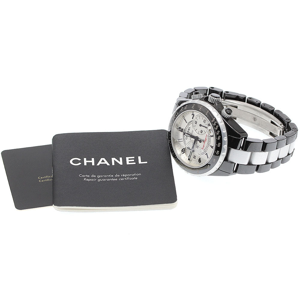 CHANEL J12 Super Reggera H1624 Chronograph Silver Dial Automatic Men's_948626