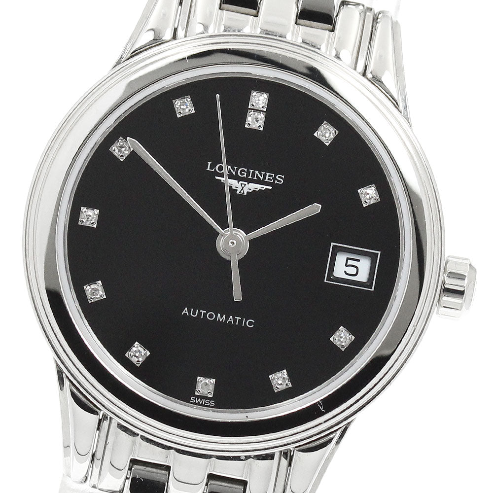 LONGINES Flagship L4.274.4 Date diamond index black Dial Automatic Ladies_948683
