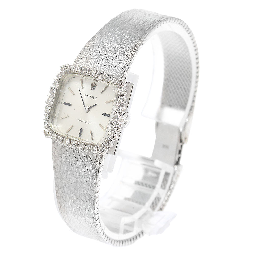 ROLEX Precision 2611 Diamond bezel cal.1400 Silver Dial Hand Winding Ladies Watch_948698