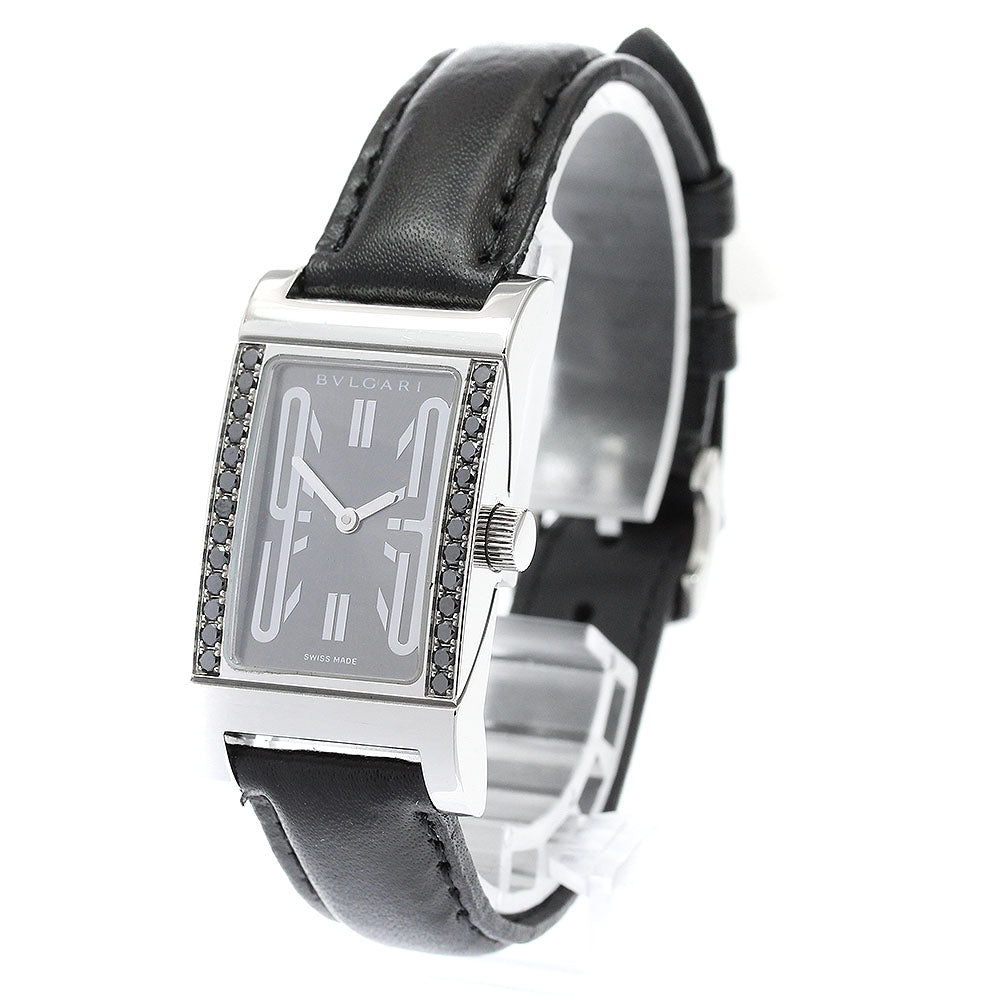 BVLGARI Rettangolo RT39S black diamond bezel black Dial Quartz Ladies_948699