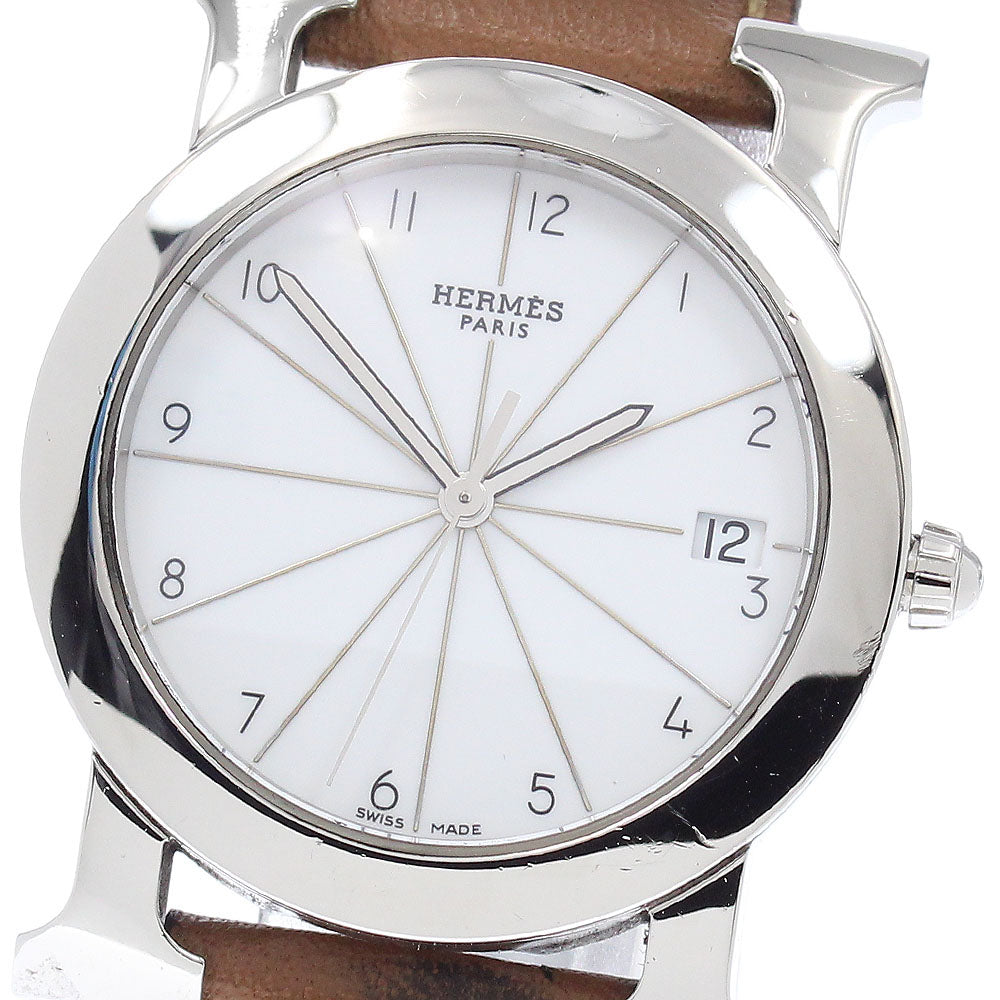 HERMES H watch Rondo HR1.510 Date White Dial Quartz Ladies Watch_948715