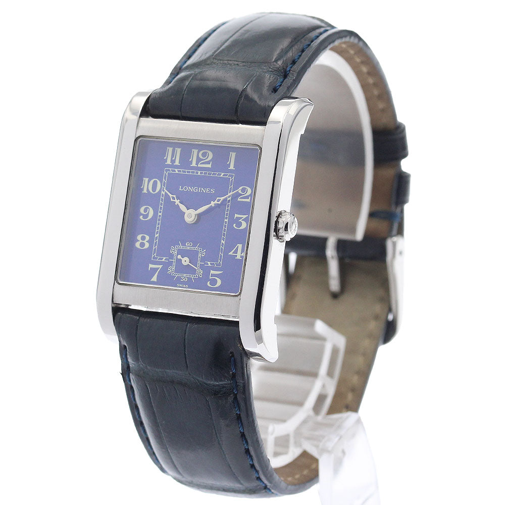 LONGINES Square L5.673.4 Small seconds Navy Dial Quartz Men's Watch_948734
