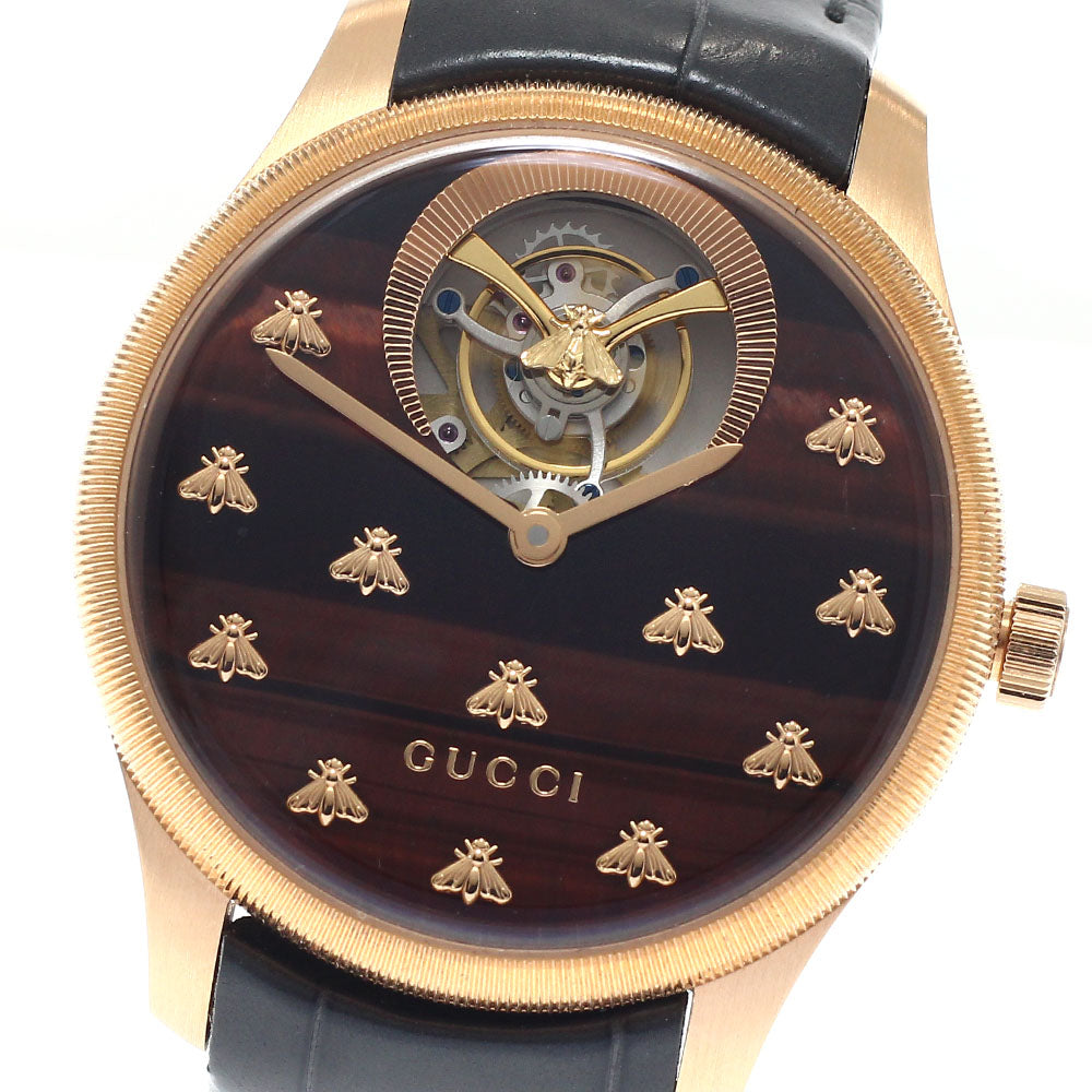 GUCCI G Timeless Dancing Bee 717070 IDIA0 8599 K18PG Bullseye Jasper Dial Brown Dial Automatic Men's Watch_948763