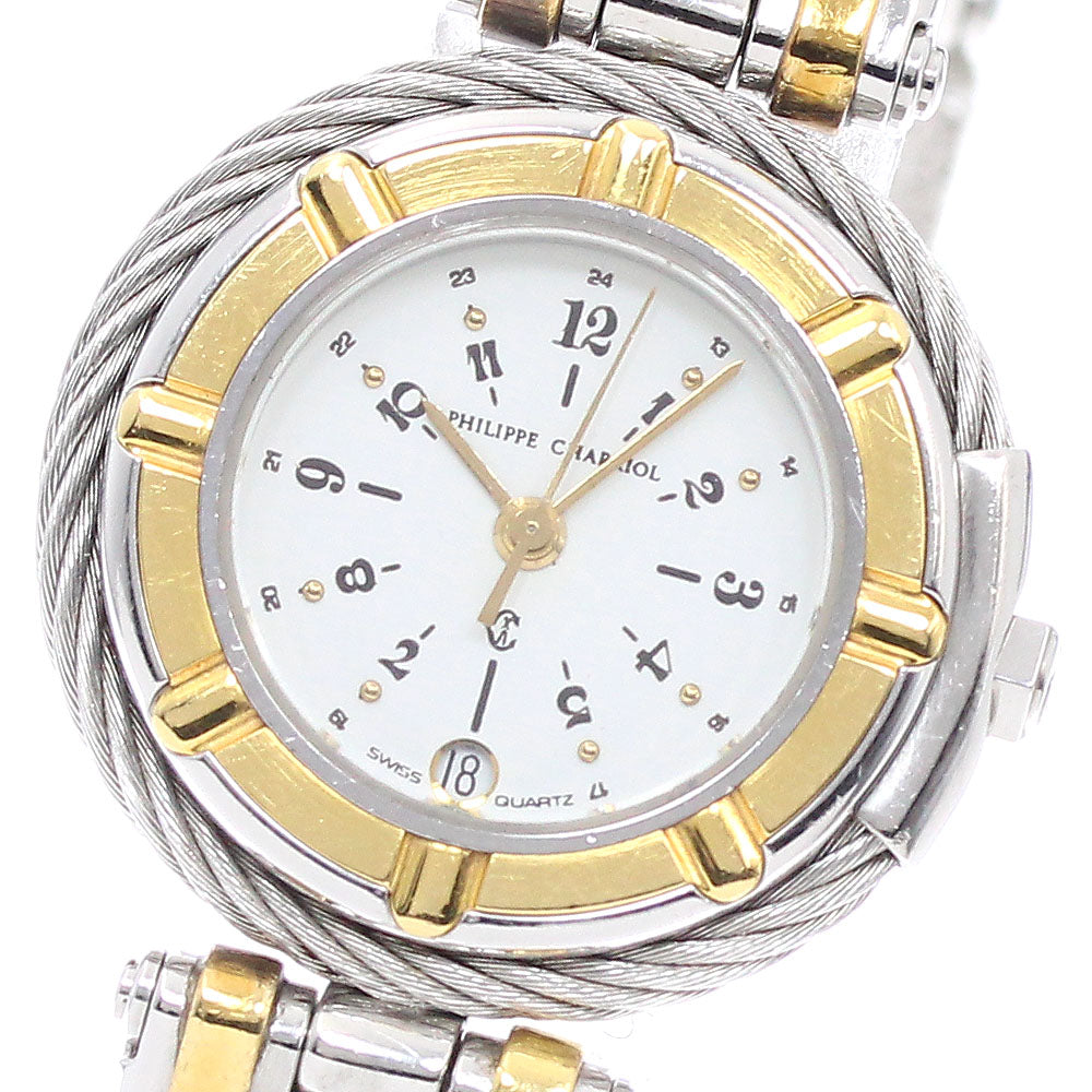 CHARRIOL Celtic YG bezel White Dial Quartz Ladies Watch_948764