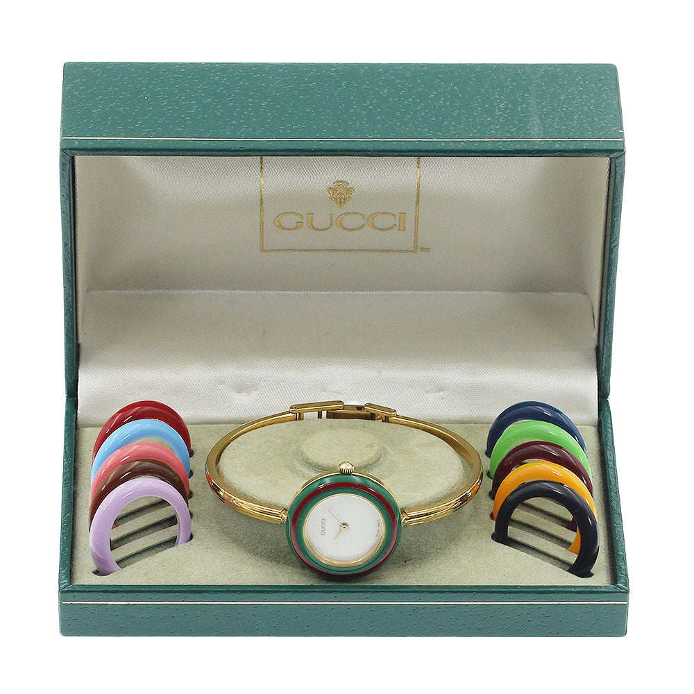 GUCCI Change bezel 11/12.2 white Dial Quartz Ladies Watch_948766