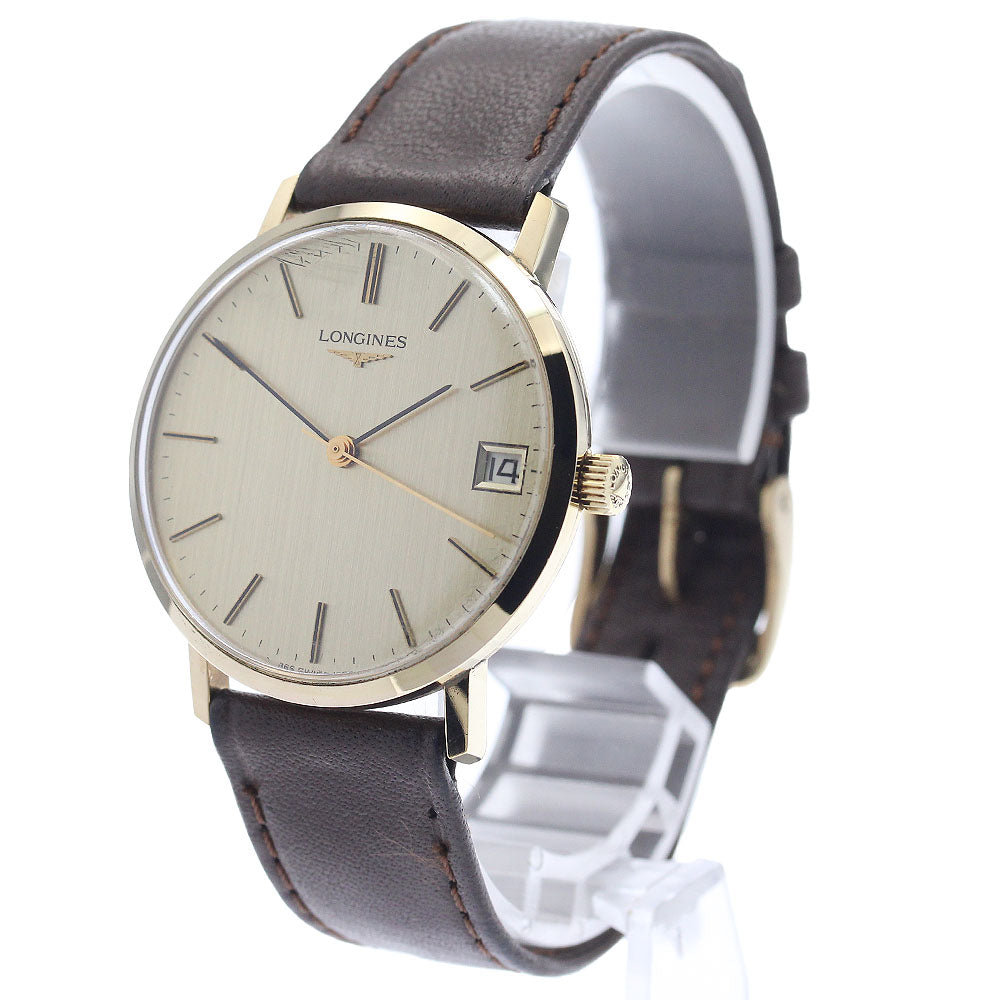 LONGINES Date Cal.6952 Gold Dial Hand Winding Men's Watch_948774