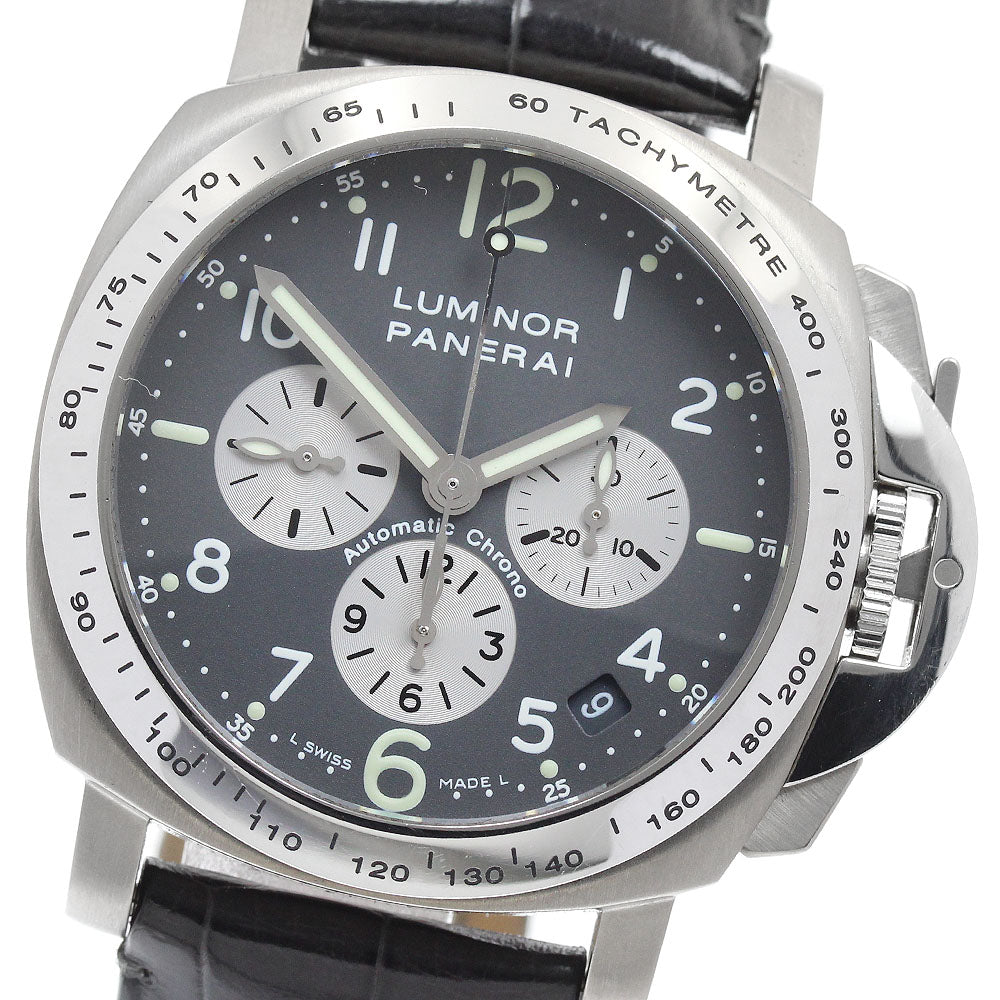 PANERAI Luminor Chronograph PAM00121 Date Gray / Silver Dial Automatic Men's Watch_948799
