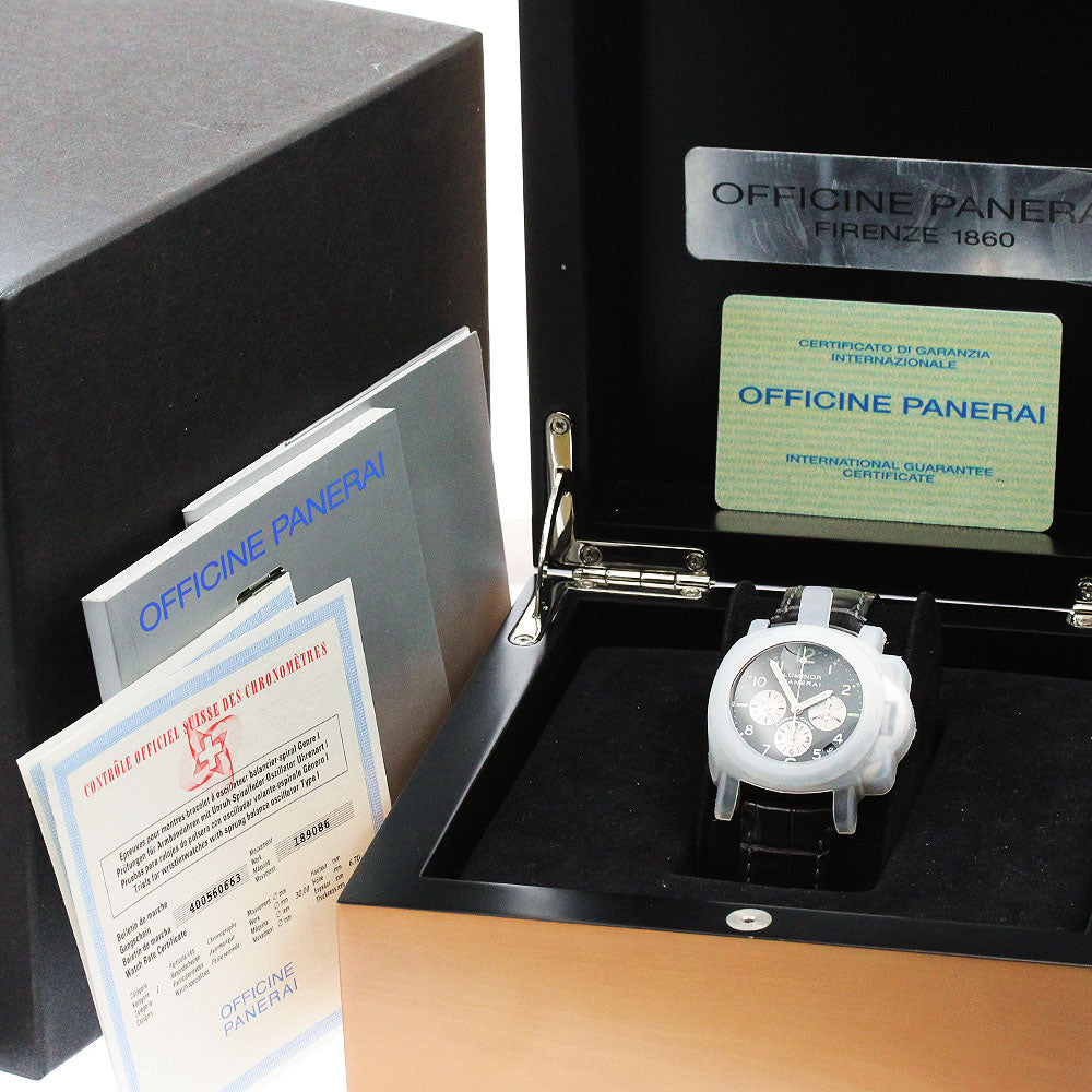 PANERAI Luminor Chronograph PAM00121 Date Gray / Silver Dial Automatic Men's Watch_948799