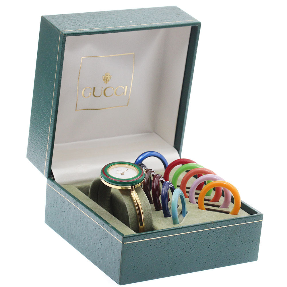 GUCCI Change bezel 11/12.2 white Dial Quartz Ladies Watch_948810