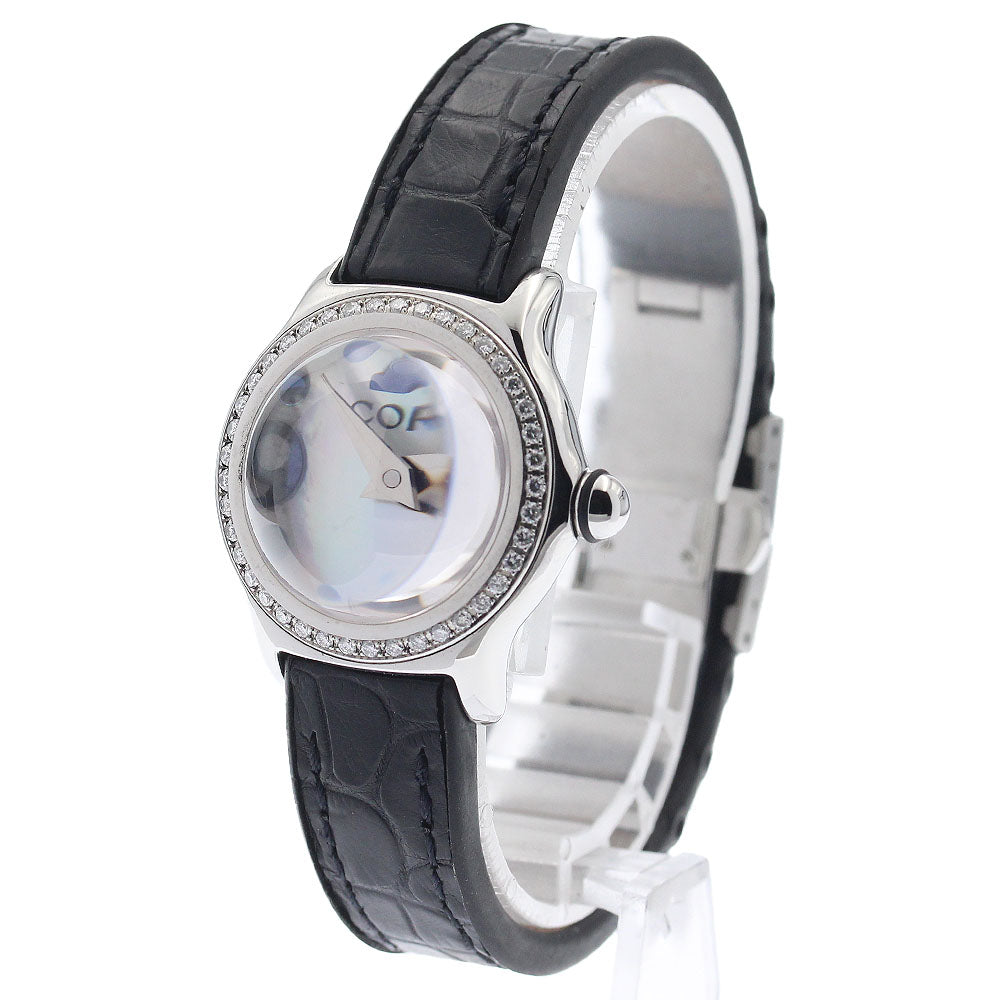 CORUM bubble 101.151.47 Diamond Bezel White shell Dial Quartz Ladies Watch_948826
