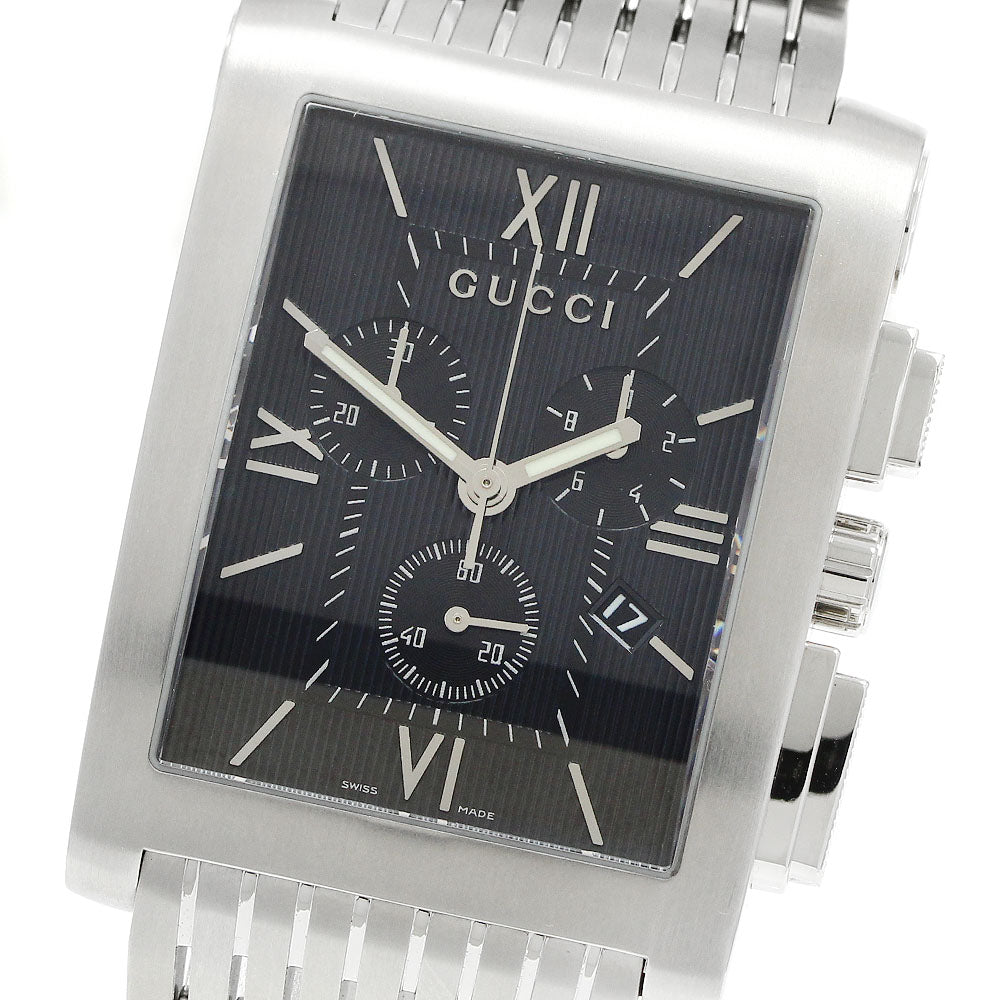 GUCCI Chrono 8600M 8600M/YA086309 Date Black Dial Quartz Men's Watch_948840
