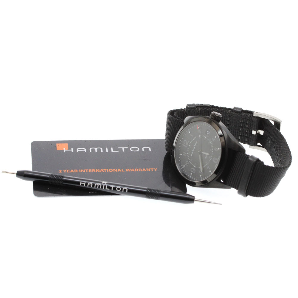 HAMILTON Khaki field H684010 Date black Dial Quartz Men's Watch_948845