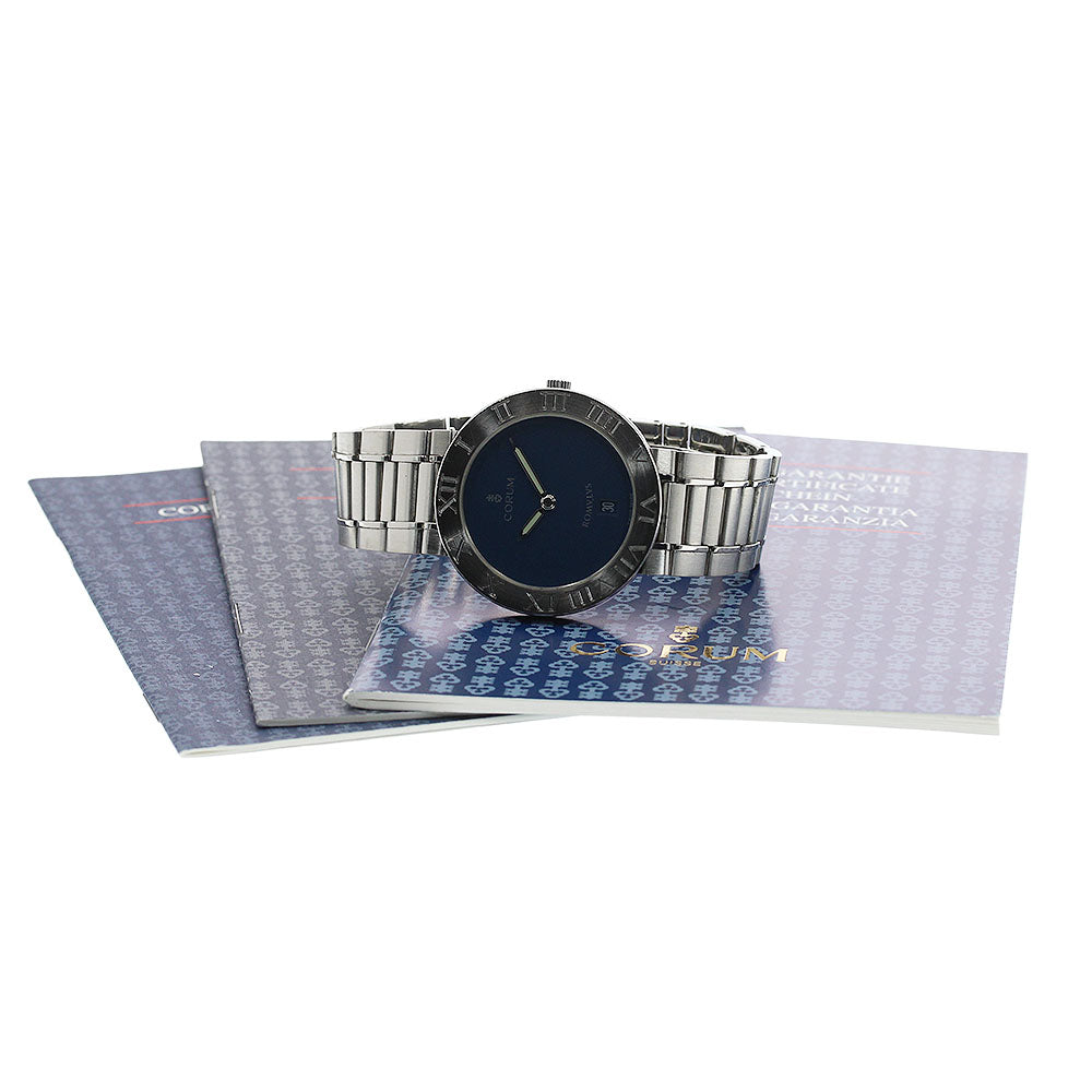 CORUM Romulus 43.703.20V400 Date Navy Dial Quartz Men's Watch_948849