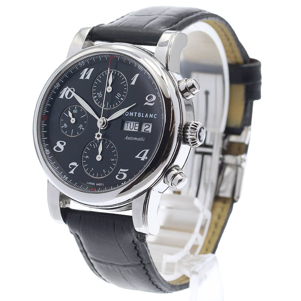 MONTBLANC Meisterstic 7201 Chronograph day date black Dial Automatic Men's Watch_948869