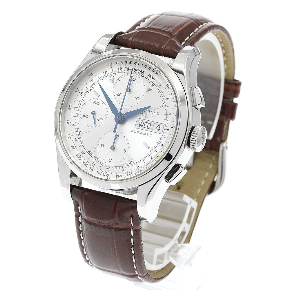 LONGINES Heritage 1954 Chronograph L2.747.4 Day date Silver Dial Automatic Men's Watch_948881